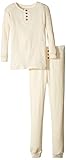 Burt's Bees Kid's Organic Henley Pajama Tee and Pant Set - 4T - Ivory