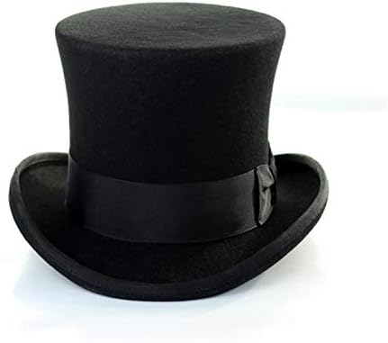 Fedora Hat Men Top Hat Black Women Wool Magician Hat Sherlock British Style Solid Brand Cap 18cm