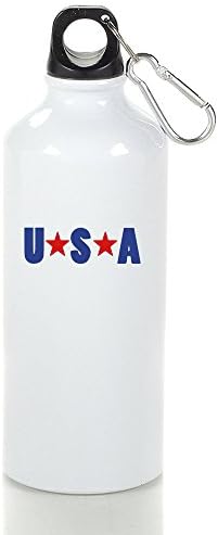 Portable USA Sports Water Bottle With Carabiner