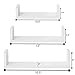 Halter Floating Shelves Wall Mounted for Home Decor Storage, Set of 3, White Wood