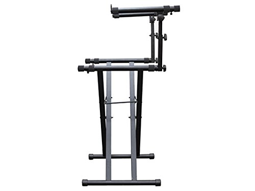 Odyssey LTBXS2 Two Tier X-Stand: Heavy-Duty Double Braced Dj Coffin / Keyboard Stand