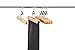 RoyalHanger Wooden Hangers 10 Pack, Skirt Hangers Pant Hangers Collection Wood Hangers Clamp Hanger Trouser Hangers, Non Slip, Natural Finish
