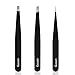 Tweezers for Eyebrows, Pointed Flat Slanted Tweezers Steel Slant Tip Eyebrow Tweezer Set Great Precision for Facial Hair, Ingrown Hair, Splinter, Blackhead and Tick Remover