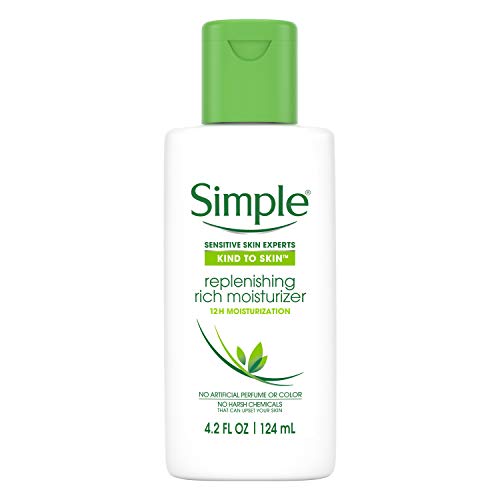 Simple Kind to Skin Face Moisturizer For Sensitive Skin Replenishing Rich 12-Hour Moisturization for All Skin Types 4.2 oz