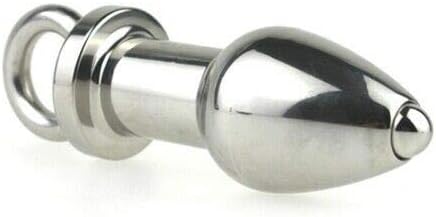 Bondage Masters Butt Plug Metal Tunnel Plug with Removable Core Plug, Silver, 2 Count (Pack of 1) - Image 5