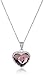 Amazon Collection Sterling Silver Swarovski Elements Two Tone Heart Pendant Necklace, 18