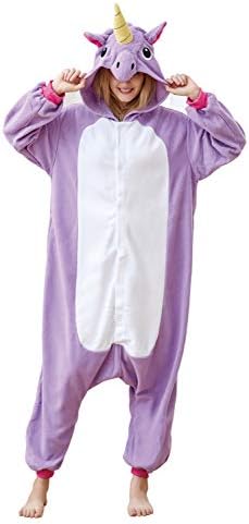 EcoOnesie Adult Animal Onesie Colored Unicorn Cosplay Pajamas One Piece Costumes