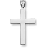 Men's 14K White Gold Cross Pendant 