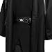 Jila Men & Kids Tunic Hooded Robe Cloak Knight Gothic Fancy Dress Halloween Masquerade Cosplay Costume Cape (XXL, Black Tunic Cloak Set)