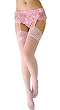 Demarkt Pink Super Sexy Lace Short Garter Belt