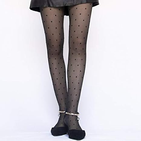 Amazon Co Jp Xmsm スタイルドット柄の女性のパンストファッションスウィートガール黒タイツ女子ストッキング透明なシルクタイツ 色 Small Dot サイズ One Size ホーム キッチン