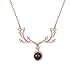 Inf-way I Love You Necklace, 925 Sterling Silver 100 Languages Projection on Round Onyx Pendant Loving Memory Collarbone Necklace 1 Pcs