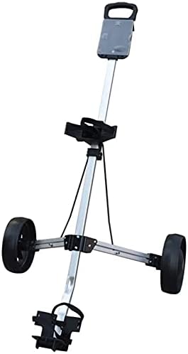 TUHFG Golf Push Cart Two-Wheeled Golf Cart Golf Cart Foldable Design Ergonomics Wear-Resistant and Durable Strong Bearing Capacity Suitable for Outdoor Sports