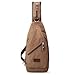 Muzee Canvas Sling Bag Shoulder Backpack Outdoor Travel Crossbody Pack for Men