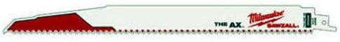 Milwaukee 48-00-5027 The AX 12-Inch, 5/8 TPI Super Sawzall Blade, 5-Pack, bi-metal