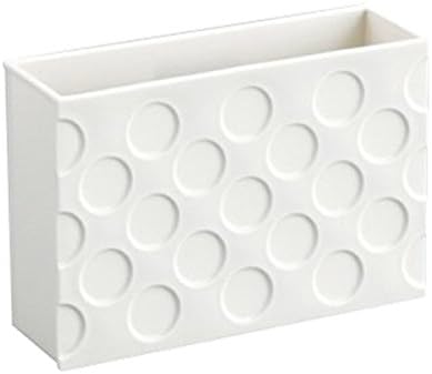 Ayanav Refrigerator Strong Magnet Organizer Basket Box Container Magnets Plastic Holder for Whiteboard Recipe Note Stationery Utensil Storage Rack Tableware Office Kitchen Kids Room [White]