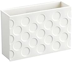 Ayanav Refrigerator Strong Magnet Organizer Basket Box Container Magnets Plastic Holder for Whiteboard Recipe Note Stationery Utensil Storage Rack Tableware Office Kitchen Kids Room [White]