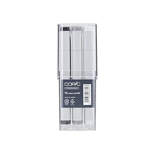 Copic Classic, Alcoholbased Markers, 12pc Set, Neutral Gray