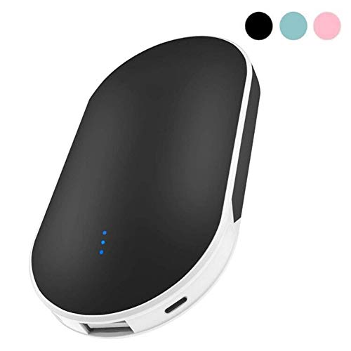 Delux Rechargeable Electronic Hand Warmer, 5200 mAh 2in1 DoubleSided Heating Hand Warmer and