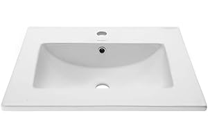 Swiss Madison Drop In Ceramic Well Made Forever Swiss Madison SM-VT324 Vanity Top, Glossy White