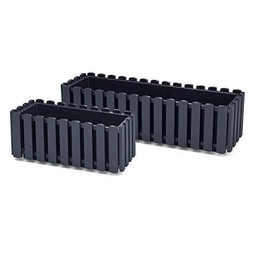 Prosperplast Jardinera für Balcony Boardee Fencycase, Abmessungen (MM) 580x180x162, Anthrazitfarbe – Bild 3