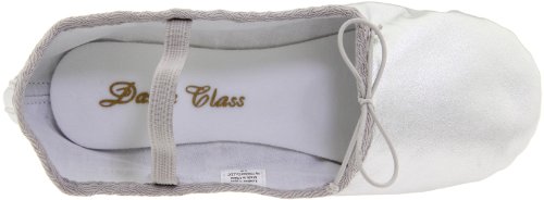 Dance Class Women's B702 Full Sole Metallic Ballet Slipper,Silver,10 M US