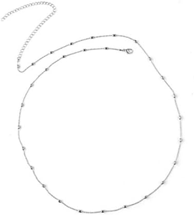 LGJJJ Summer Necklace Cross-Border Jewelry Leisure Street Beat Body Clothing Chain Women Bead Chain Simple Waist Chain