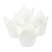Juvale 100-Pack White Tulip Cupcake Liners for Wedding, Birthday Party, Parchment Paper Baking Cups & Muffin Wrappers for Baby Showers, Tea Party Decorations (2.2x3.15 in) - Cupcake Paper Tulip Liners