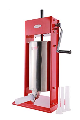 Hakka Sausage Stuffer 2 Speed Stainless Steel Vertical Sausage Maker (32lb / 15 Liter)