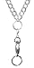 Hidden Hollow Hematite Lanyard and Badge Holder - 34 Inch Chain, Non Breakaway Clasp Option