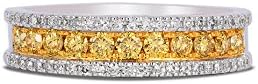 Effy Jewlery Effy Canare 14K Two Tone Gold Yellow and White Diamond Ring, 0.58 TCW Ring size 7