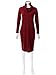 JayJay Women Vintage Cowl Neck Knit Sweater Long Sleeve Midi Pullover Sweater Dress with Two Pocket