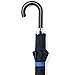 BlackAOG DESIGN Auto Open 100% Fiberglass Stick Umbrella with Stylish J-Hook Handle,Black,One Size