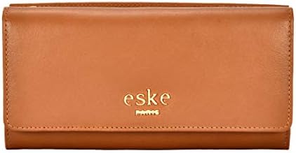 eské Klara - Trifold Wallet - Genuine Quilted Leather - RFID Blocking - Holds Cards, Coins and Bills - Compact Design - Pockets for Everyday Use - Travel Friendly