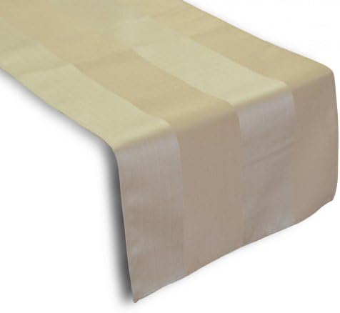 Creative 13"x72" Jacquard Stripes Table Top Runner - Butter