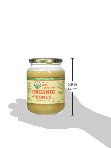 YS Organic Bee Farms 100% Certified Organic Raw Honey 1 lb (454g)! Unpasteurized, Unfiltered, and in its Fresh Raw State!