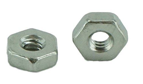 Stainless 6-32 Hex Nut, Stainless Steel 18-8, Machine Thread (100 pcs, 6-32 Hex Nut)