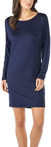 Mey 11934-408 Women's Selina Night Blue Night Gown Long Sleeve Nightdress 8