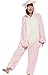 ABING Halloween Pajamas Homewear OnePiece Onesie Cosplay Costumes Kigurumi Animal Outfit Loungewear,Pink Pig Adult S -for Height 150-158cm