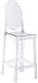 Flash Furniture Revna Ghost Counter Stool with Oval Back in Revna Transparent Crystal