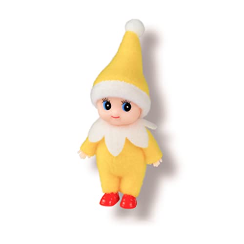 LitoMagic Christmas Baby Elf Doll in Yellow Jumpsuit