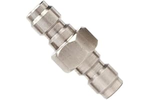VaVoger Double 8MM Male Quick Disconnect Coupling Adapter, Stainless Steel Air Fill Station, Universal Double Male Fill Nipple for Foster Paintball Airsoft Air Gun Tool Fittings