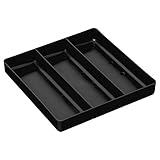 Ernst Manufacturing Home and Garage Organizer Tray, 3-Compartments, Black - 5021