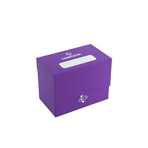 Gamegenic Side Holder 80+ Casual Deck Box | Double-Sleeved Card Storage with Flex Card Divider | Premium Card Game Protector | Cobra Neck Technology | Holds up to 80 Cards | Purple Color | Made at Amazon