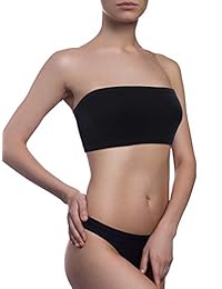 4 Pieces Women's Bandeau Bra Strapless Bralette Seamless Bandeau Non-Padded Stretch Top Bra