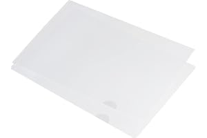 PATIKIL L Type Folders 24 Pack A4 Plastic File Project Pockets Clear Paper Document Jacket Sleeve for Office, Transparent