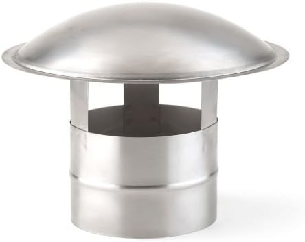 Heat-Fab 4800SS 8" Saf-T Liner 304 Rain Cap, Stainless Steel