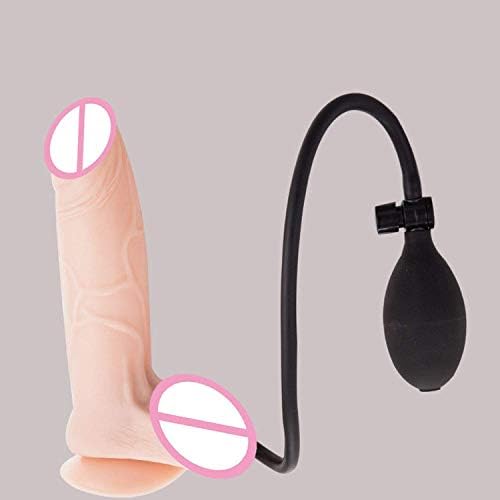 BXCZA tshirt Amal Six Toy But^t Plugs Inflatable Amal Plug Intumescent Supplies Expandable M^assager Adult Six Products Couple Women,Beige