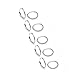 Set of 5 Sterling Silver Small Endless 10mm Thin Round Huggie Hoop Cartilage Helix Lobes Sleeper Earrings | Nose Lip Rings for Women Men Girls - Nine2Five