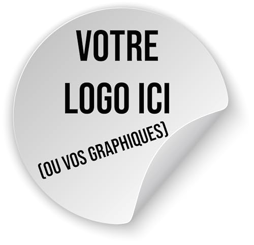 Pack of 100 Multi Purpose Custom Stickers - Insert Your Logo or Artwork - Selectable Size from 2cm to 20cm - Ideal for Decoration (Circular)